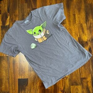 Gray Baby Yoda TeeTurtle Shirt